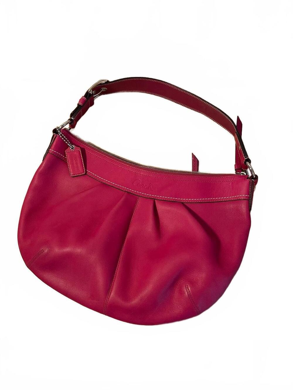 Coach pink leather hobo shoulder bag